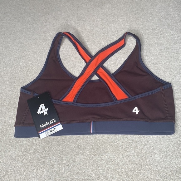 Fourlaps Infinity Sports Bra Fudge Smoke Size L - Picture 6 of 10